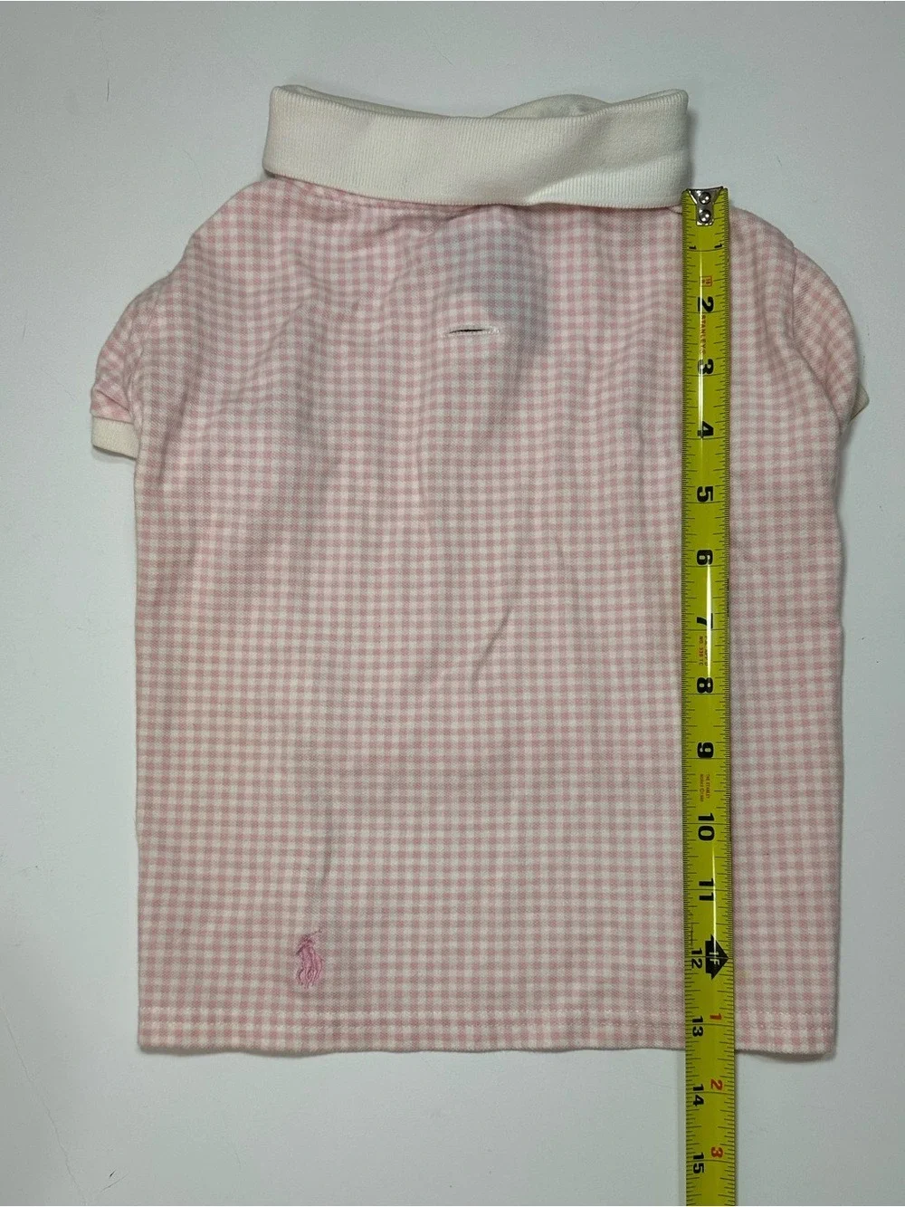 POLO RALPH LAUREN PINK GINGHAM DOG SHIRT LARGE PET POLO PREPPY COTTON PINK PONY
